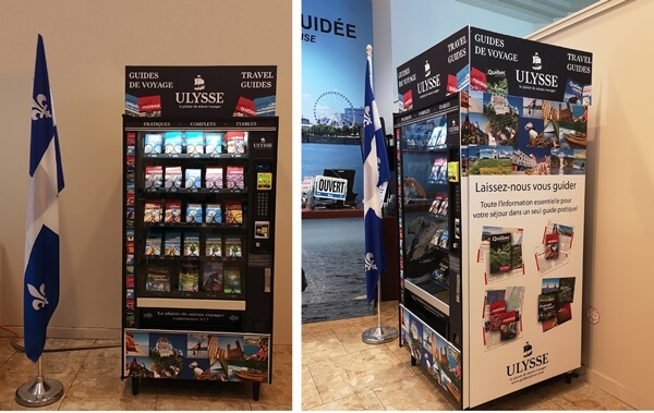 Techno Cette Machine Distribue Des Guides De Voyage Et C Est Une Premiere Dans L Industrie Profession Voyages